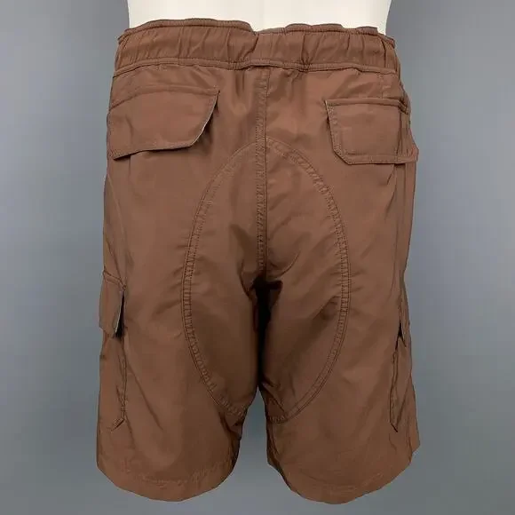 BRUNELLO CUCINELLI Size 34 Brown Cargo Polyester Cargo Swim Trunks